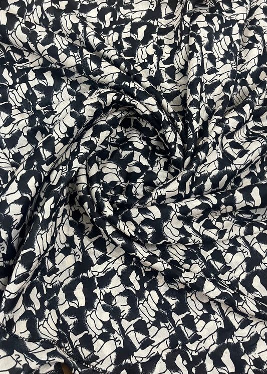 2 In 1  Printed Namaz Chaddar + Abaya 157 With Sleeves And Niqab (Stitched)